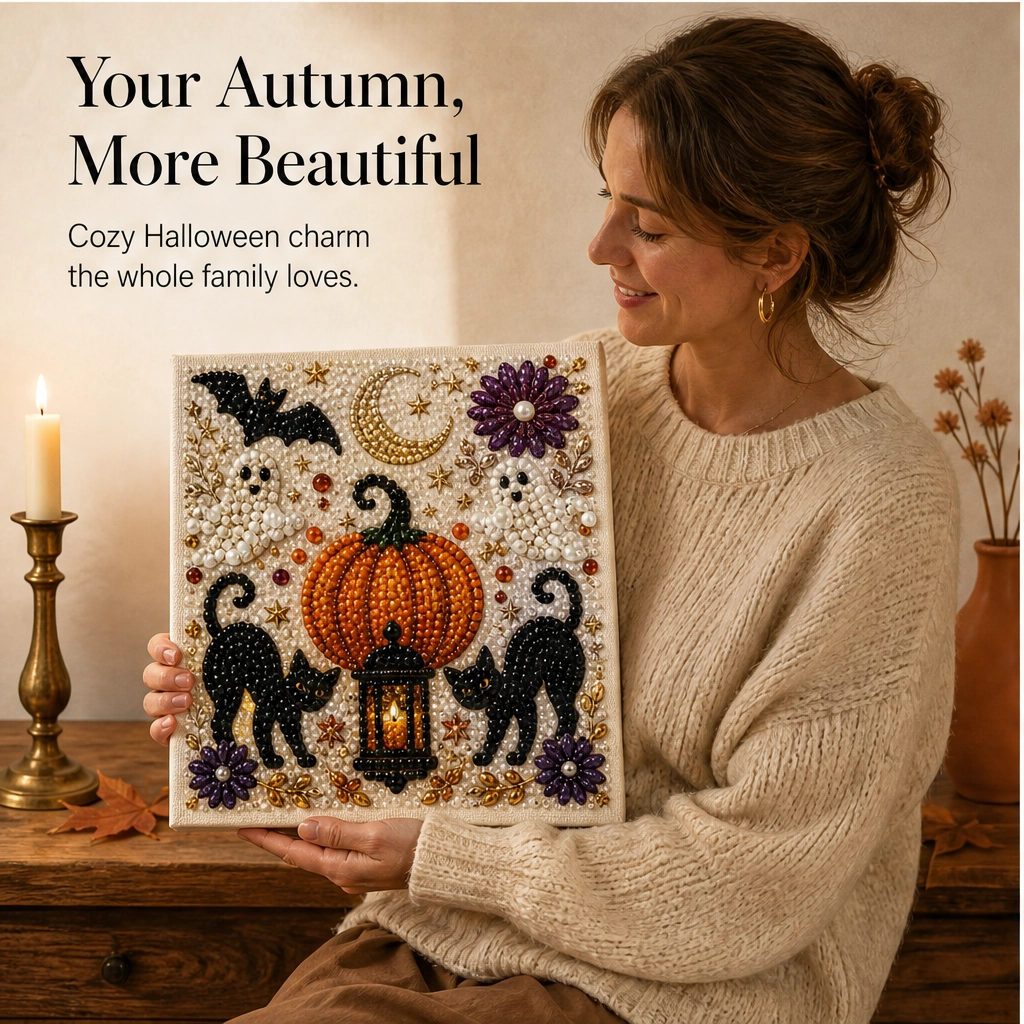 Pearlwick – Halloween Pearl Art DIY Kit, No-Skill Cozy Fall Decor + 50% OFF