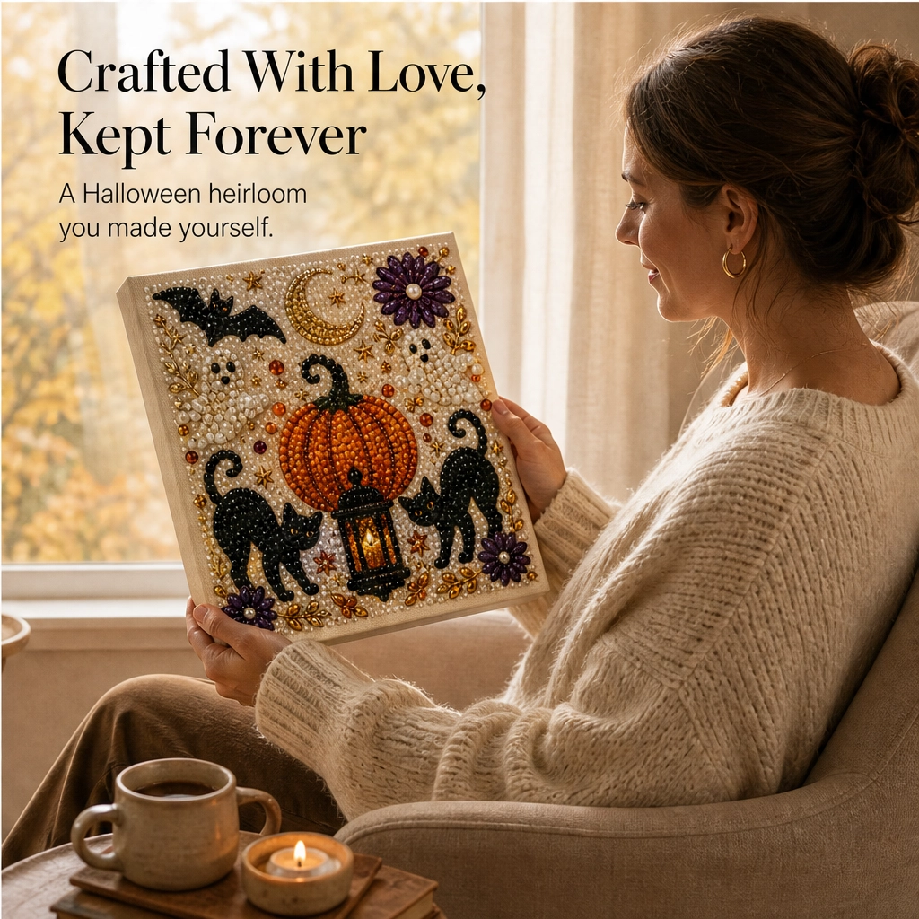 Pearlwick – Halloween Pearl Art DIY Kit, No-Skill Cozy Fall Decor + 50% OFF