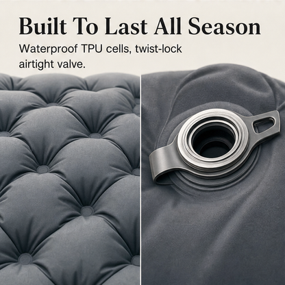Maviglow – Self-Inflating 10cm Camping Mat with Built-In Pillow & Foot Pump + 50% OFF