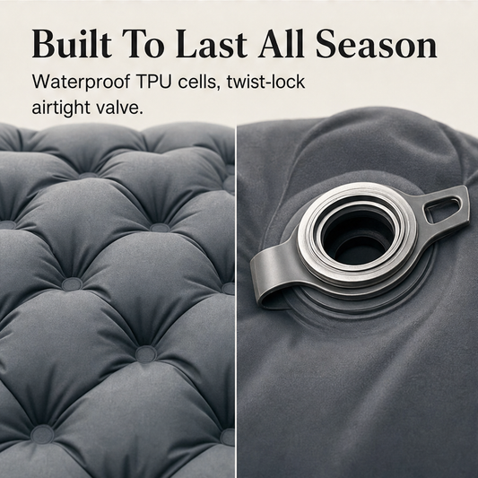 Maviglow – Self-Inflating 10cm Camping Mat with Built-In Pillow & Foot Pump + 50% OFF