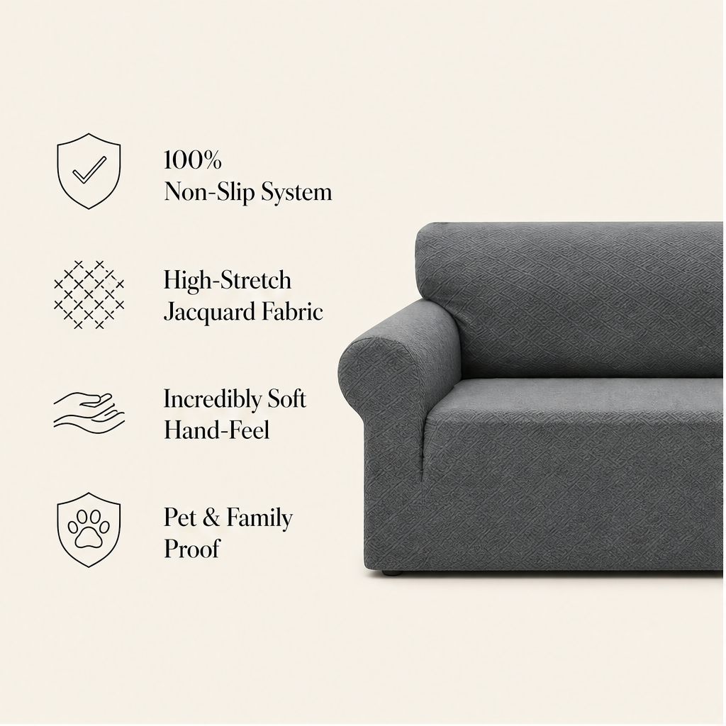 Havenweave – High-Stretch Non-Slip Jacquard Sofa Cover + 50% OFF