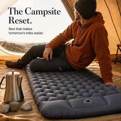 Maviglow – Self-Inflating 10cm Camping Mat with Built-In Pillow & Foot Pump + 50% OFF