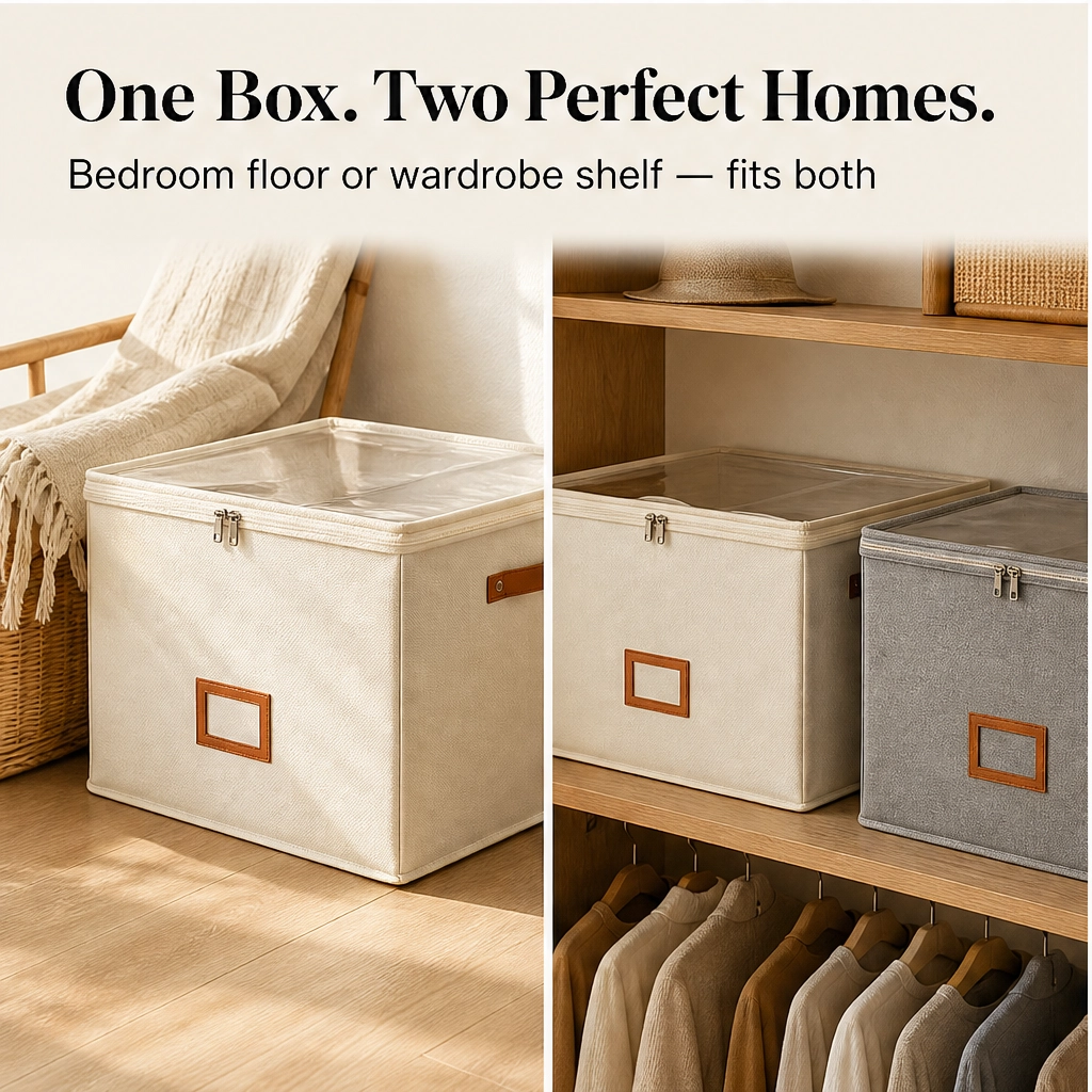 Maviglow™ – Foldable Clear-Top Shoe Storage Box with Adjustable Dividers 