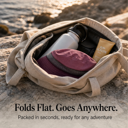 Maviglow™ – Packable Wide-Brim UPF50+ Sun Hat with Ponytail Hole 