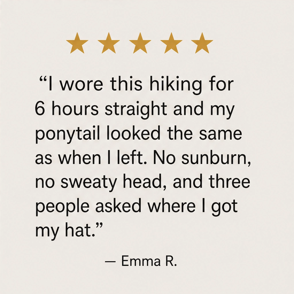 Maviglow™ – Packable Wide-Brim UPF50+ Sun Hat with Ponytail Hole 