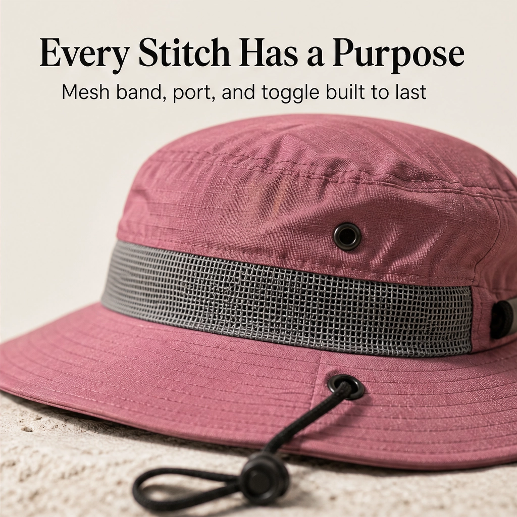 Maviglow™ – Packable Wide-Brim UPF50+ Sun Hat with Ponytail Hole 