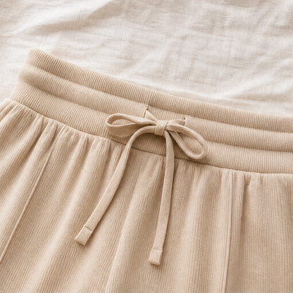 Maviglow™ – Ribbed Knit Sleeveless Crop Top & Wide-Leg Pants 2-Piece Set 
