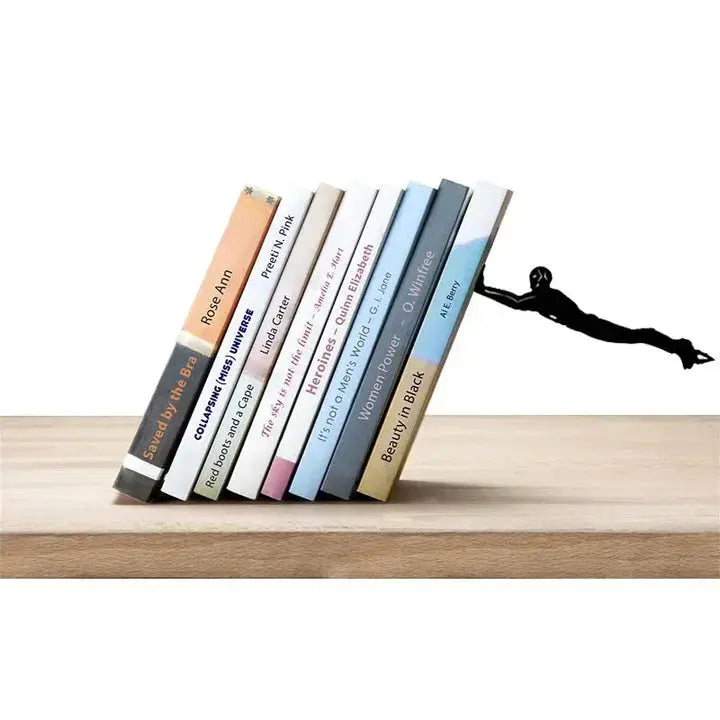 Superhero Bookend Figurines – Stylish Metal Support for Your Bookshelf AVOXZY