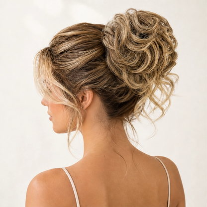 Maviglow™ – Fluffy Volume Bun Hairpiece with Detachable Claw-Clip Design 
