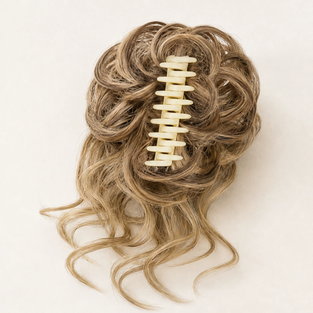 Maviglow™ – Fluffy Volume Bun Hairpiece with Detachable Claw-Clip Design 