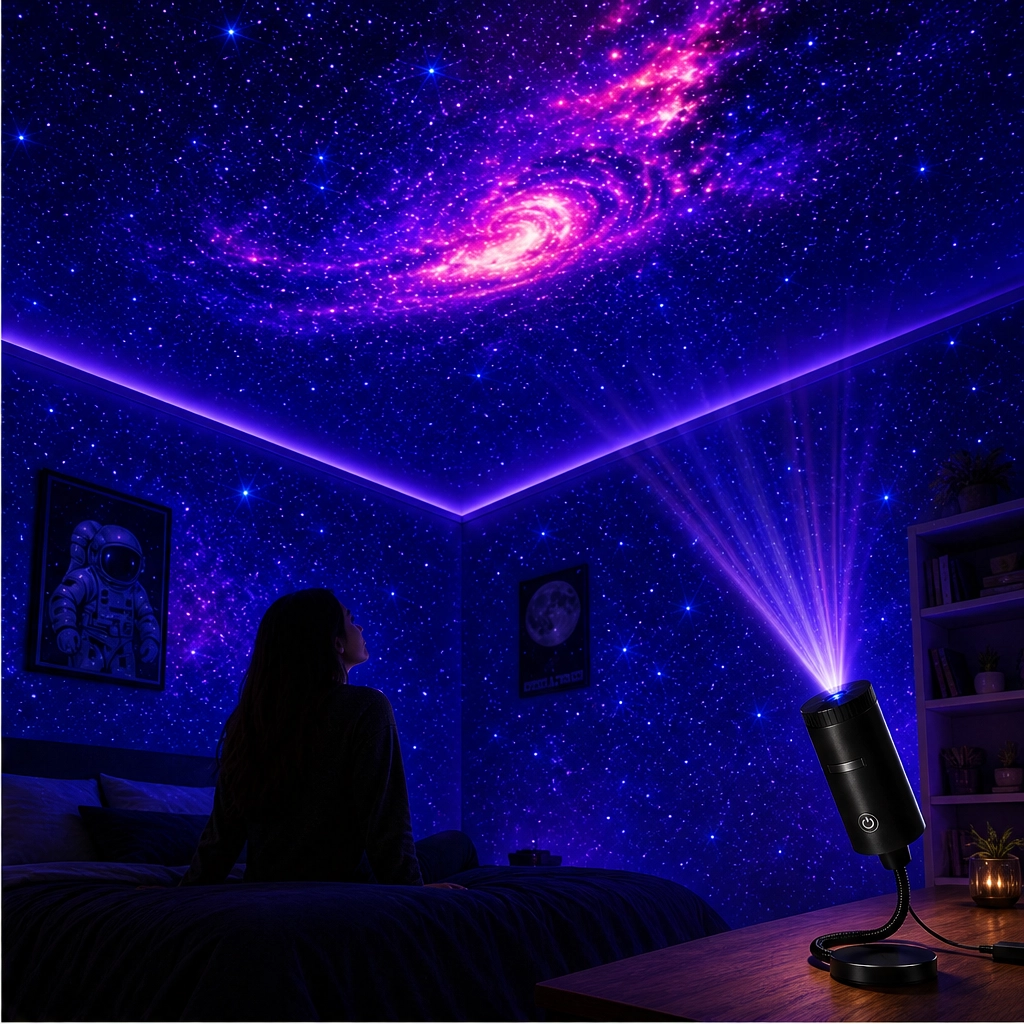 Maviglow™ – Galaxy & Ocean HD Star Projector with 360° Head 
