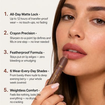 Rougette – 2-in-1 Hydrating Matte Lip Crayon & Liner + Buy 1 Get 1 FREE