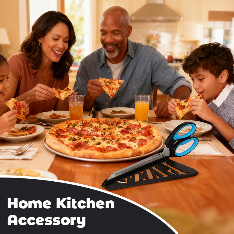 Stainless Steel Pizza Scissors Kitchen Cutter Spatula