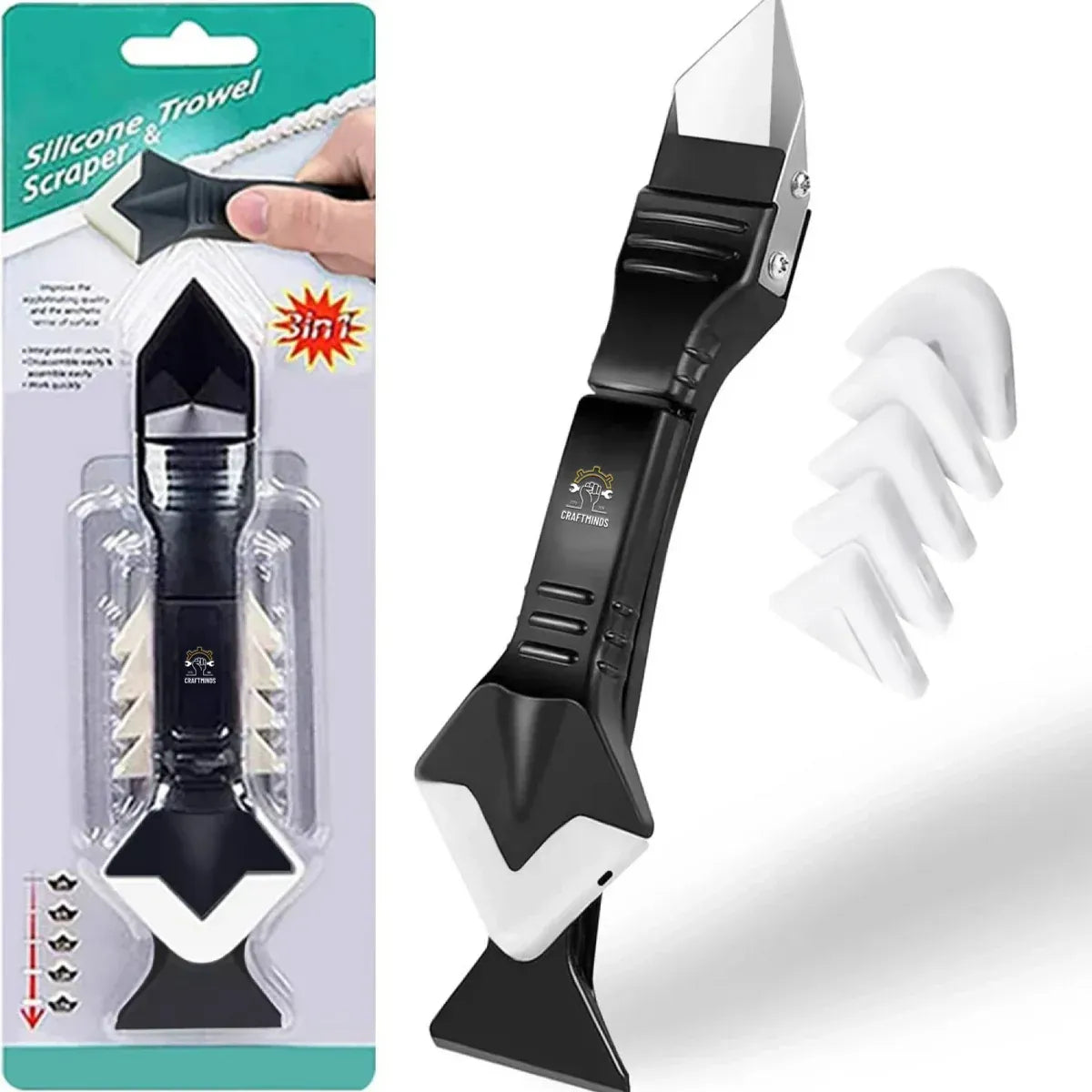 3-in-1 Silicone Caulking Tool