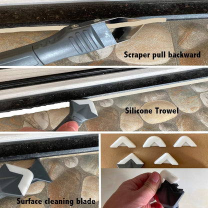 5-In-1 Silicone Sealant Finishing Tool for Effortless Caulking in Kitchen and Bathroom