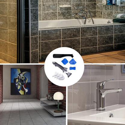 5-In-1 Silicone Sealant Finishing Tool for Effortless Caulking in Kitchen and Bathroom