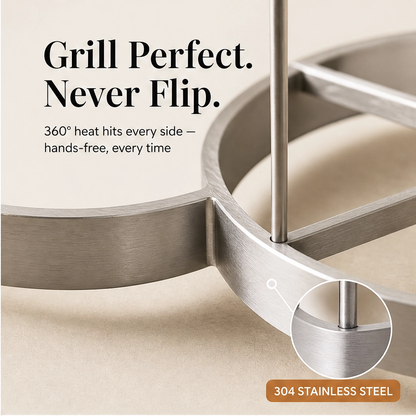 Searspire – 360° Vertical Skewer Grill Stand for Air Fryers, No-Flip & Dishwasher-Safe + 50% OFF