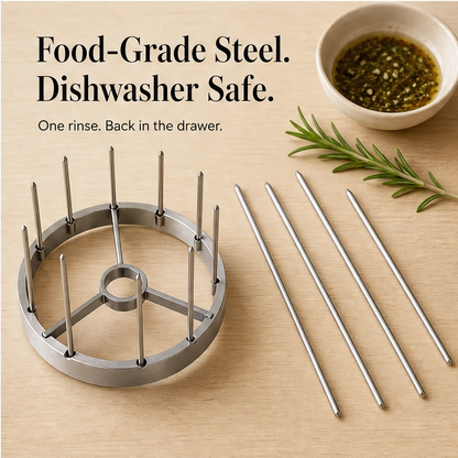 Searspire – 360° Vertical Skewer Grill Stand for Air Fryers, No-Flip & Dishwasher-Safe + 50% OFF