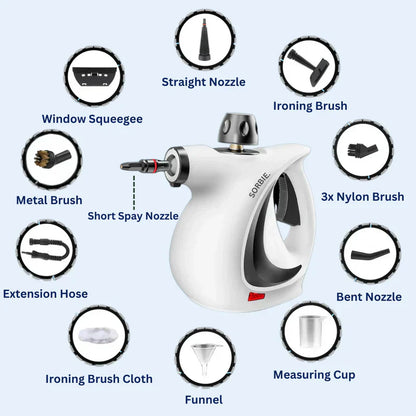 ⏳LAST DAY SALE 50% OFF!!🔥Pressurized Handheld Multi-Surface Natural Steam Cleaner with 12 pcs Accessories
