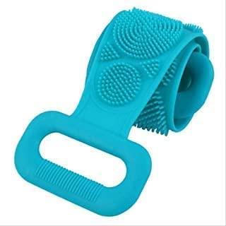 LAMANSH Multicolor / Rubber / 3 LAMANSH® (pack of 3) Silicone Body Back Scrubber Big Size 71x10cm, Double Side Bathing Brush for Skin Deep Cleaning Massage, Dead Skin Removal Exfoliating Belt for Shower