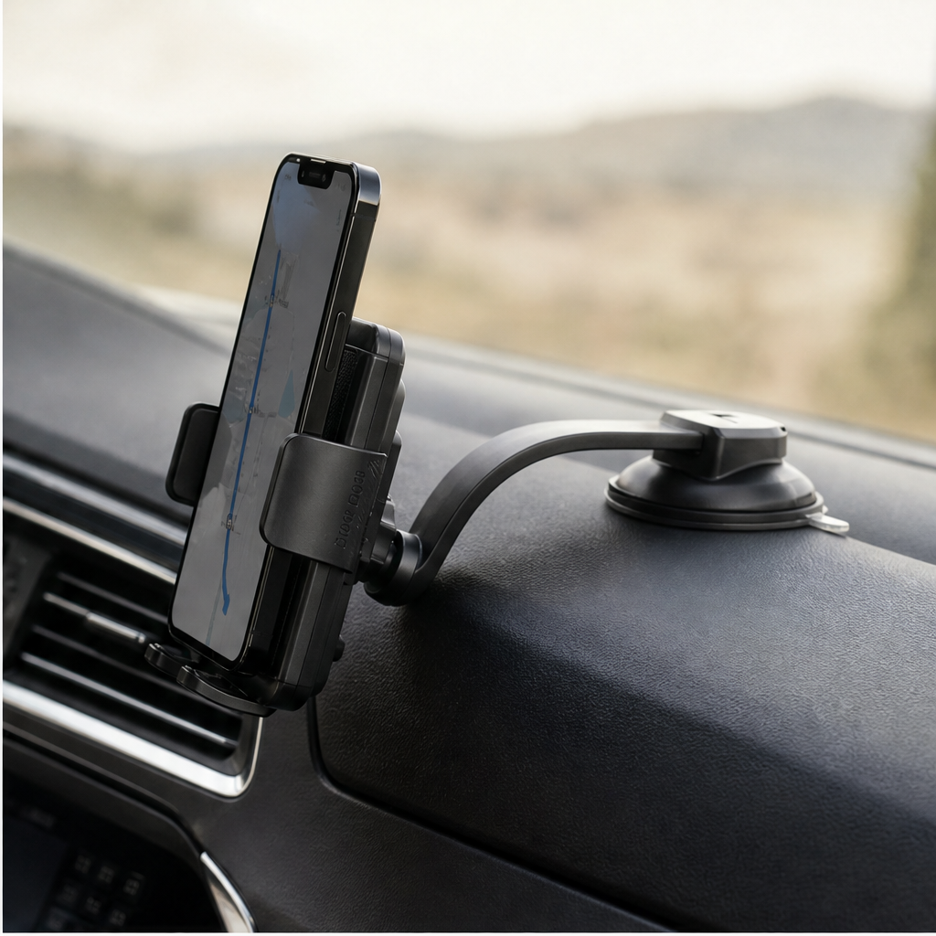 Mavigolw – Bendable 360° Car Phone Holder with Washable Suction Grip 