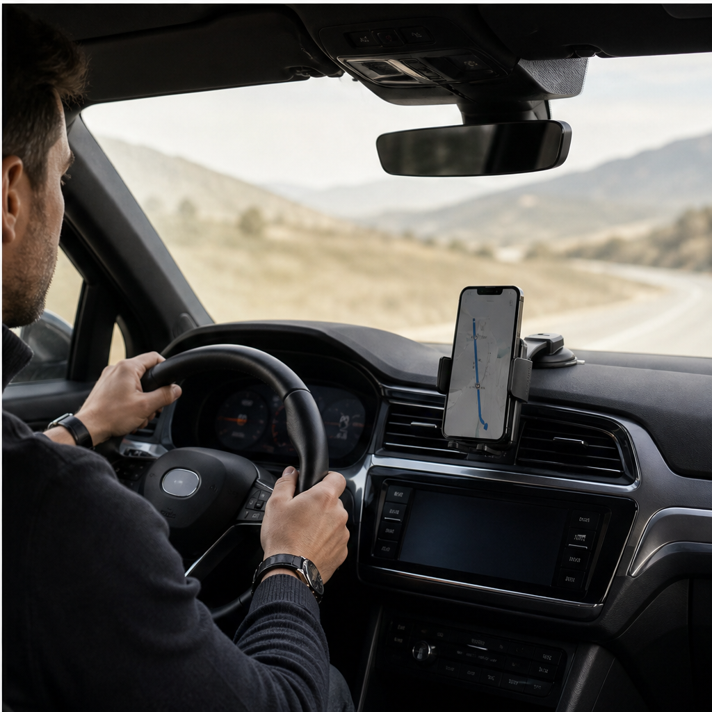 Mavigolw – Bendable 360° Car Phone Holder with Washable Suction Grip 