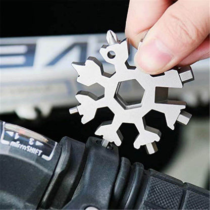 18 in 1 Snowflake Multipurpose Camp Survive Hand Tool - Image 1