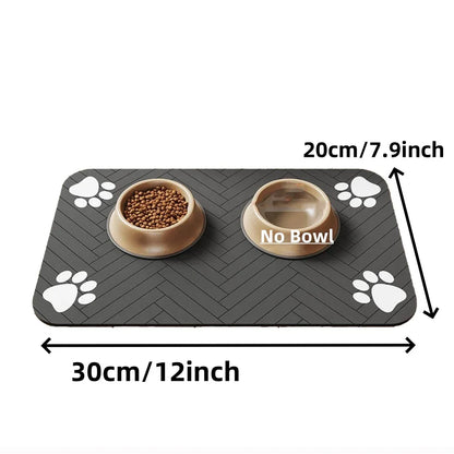 Feeding Mat-Absorbent For Food and Water Bowl - Big Cart Sky
