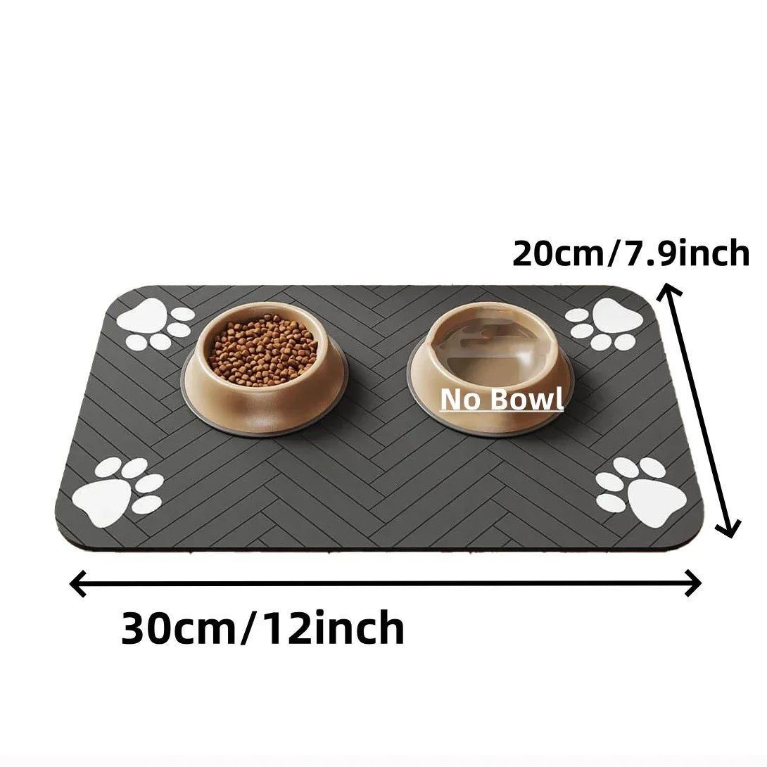 Feeding Mat-Absorbent For Food and Water Bowl - Big Cart Sky