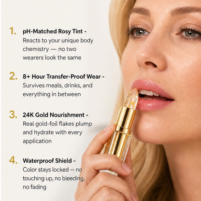 Aurelle – pH Color-Changing Gold Flake Hydrating Lip Balm - Buy 1 + 1 FREE