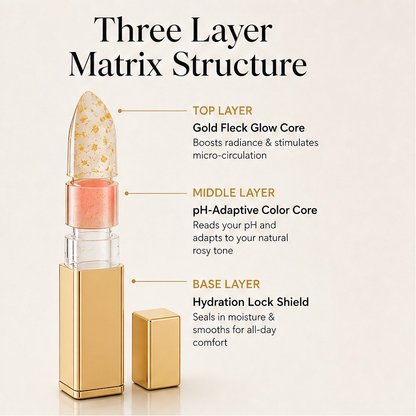 Aurelle – pH Color-Changing Gold Flake Hydrating Lip Balm - Buy 1 + 1 FREE