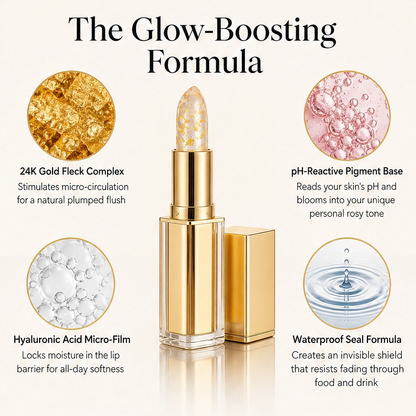 Aurelle – pH Color-Changing Gold Flake Hydrating Lip Balm - Buy 1 + 1 FREE