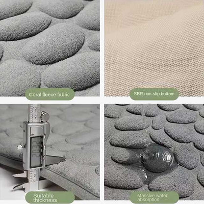 Maviglow™ – Cobblestone Memory Foam Non-Slip Bath Mat