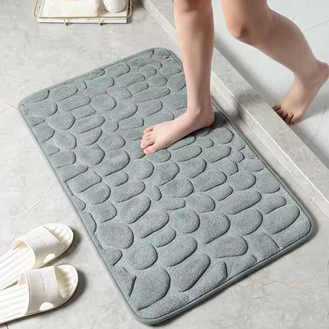 Maviglow™ – Cobblestone Memory Foam Non-Slip Bath Mat