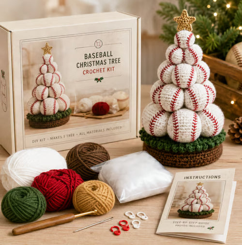 💯Sports Ball Christmas Tree Crochet Kit