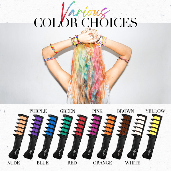 🌈Holiday Season Final Rush - 50% OFF✨Temporary Hair Dye Chalk Comb- Cruelty Free