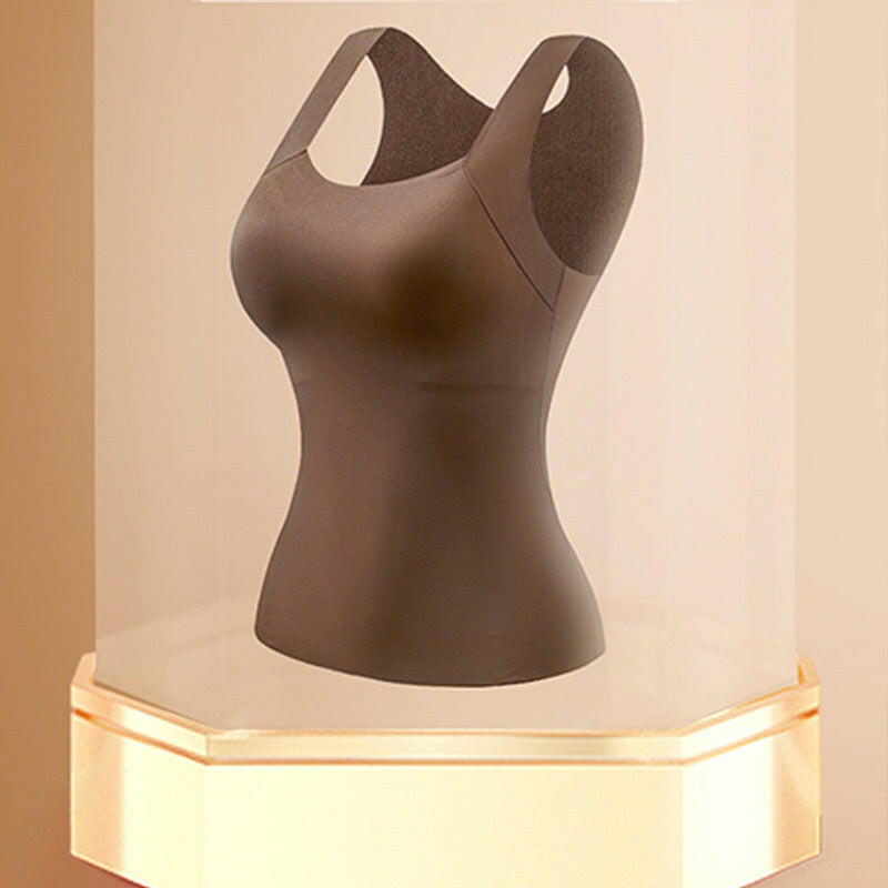 Women’s U-Neck Thermal Tank with Built-In Bra 