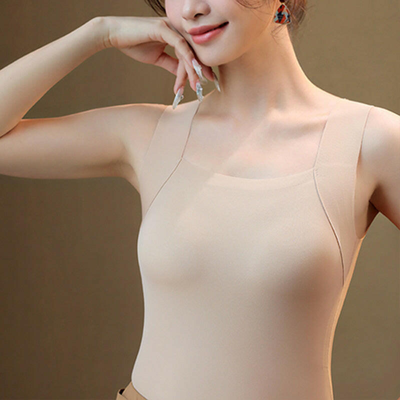 Women’s U-Neck Thermal Tank with Built-In Bra 