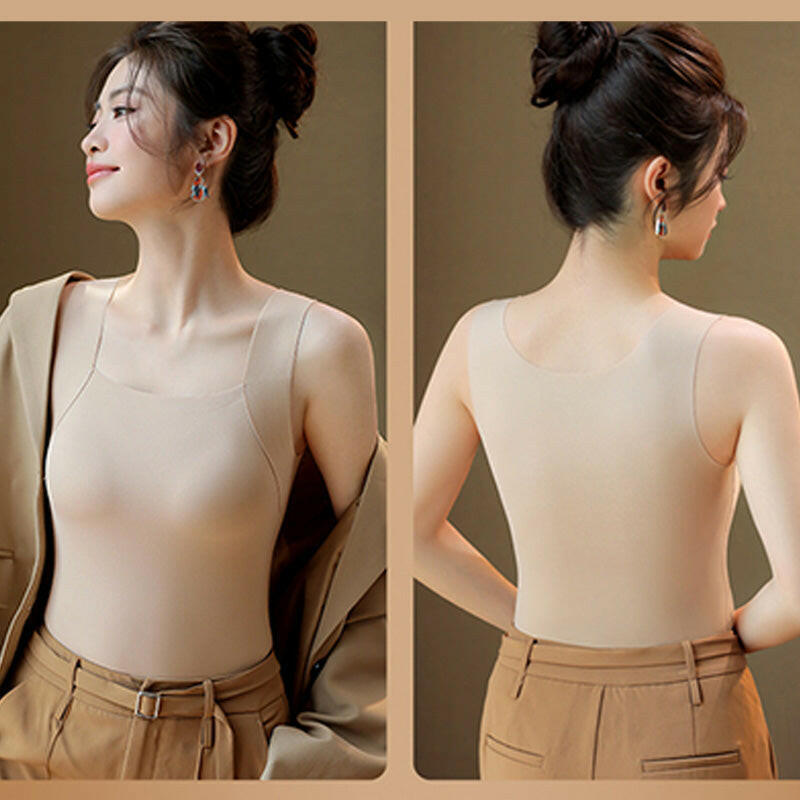 Women’s U-Neck Thermal Tank with Built-In Bra 