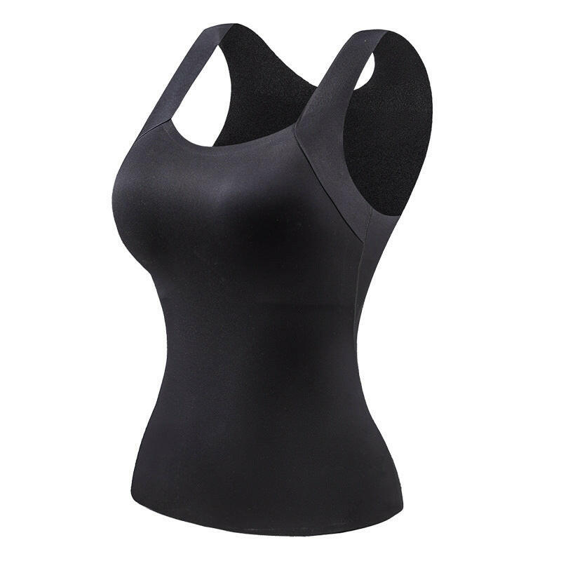 Women’s U-Neck Thermal Tank with Built-In Bra 