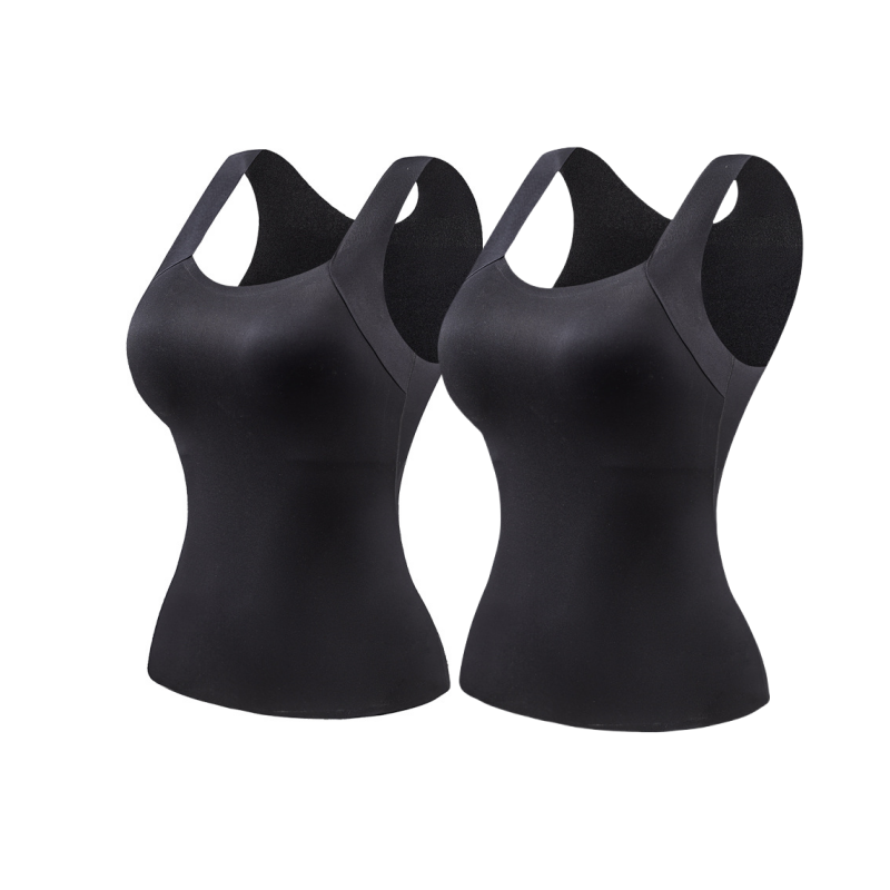 Women’s U-Neck Thermal Tank with Built-In Bra 