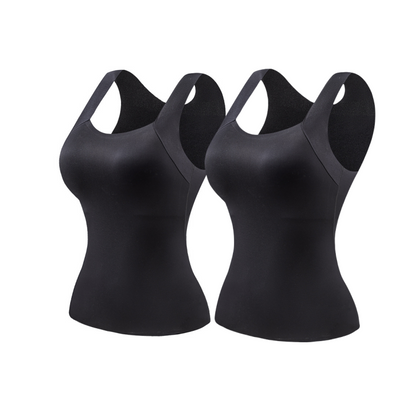 Women’s U-Neck Thermal Tank with Built-In Bra 