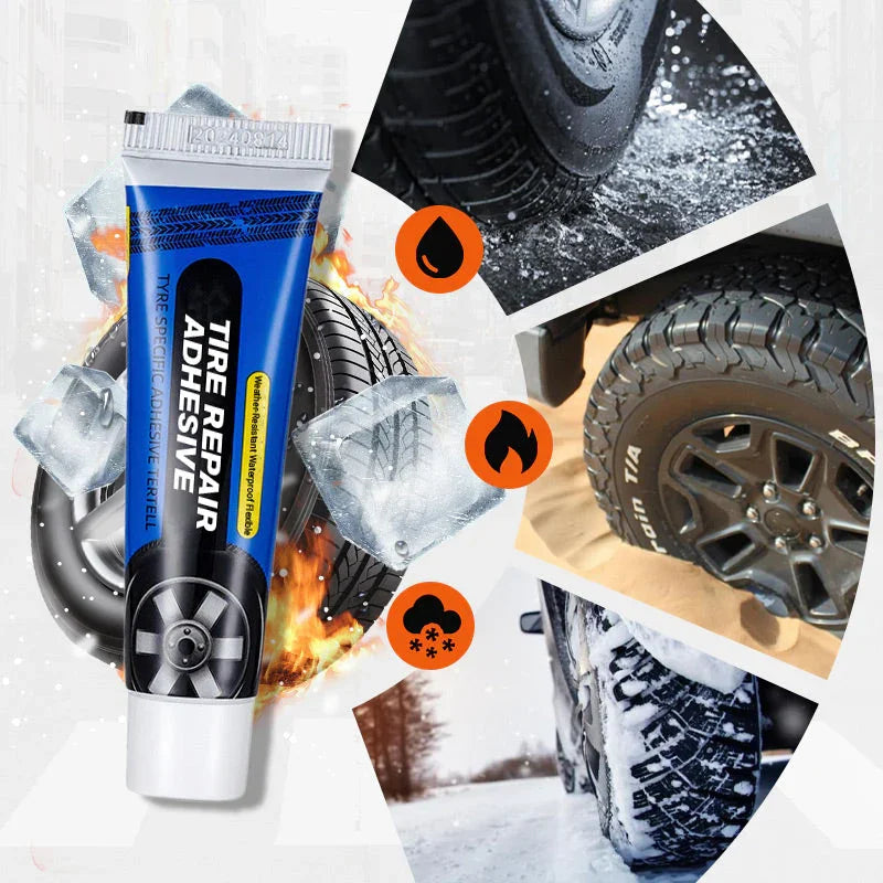 Tire repair adhesive tube with car tires in various weather, ideal for auto toolkits from clarioy