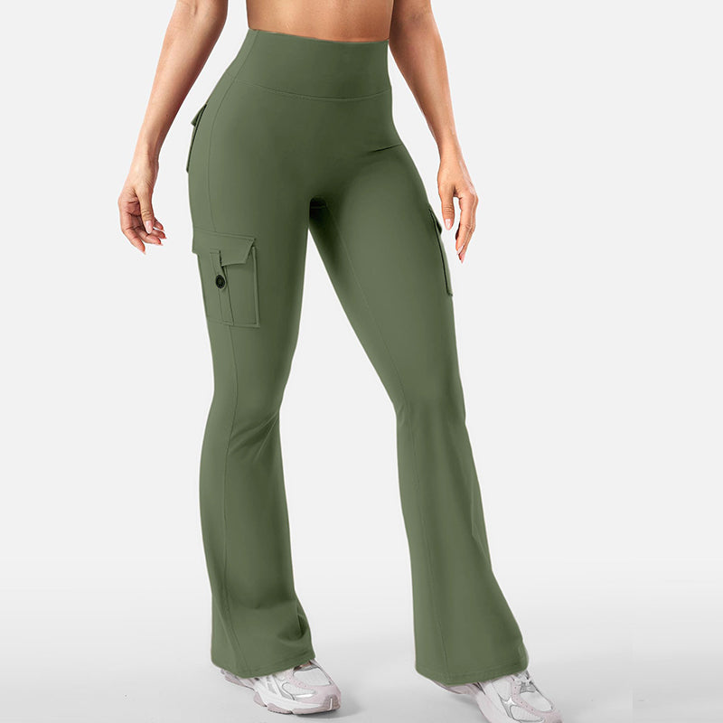💖New Arrival 50% OFF💖—Women's High-Waist Flared Yoga Pants with Pockets