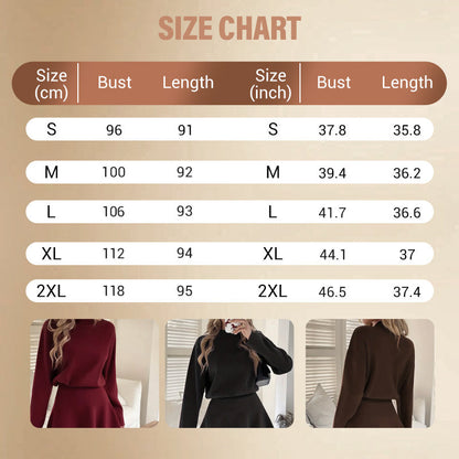 💖New Arrival 50% OFF💖—Women's Mock Neck Knit A-Line Mini Dress