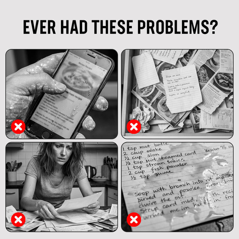 🏆 Last Day Special Price £9.79 !104 Sheets Notebook for Recipes