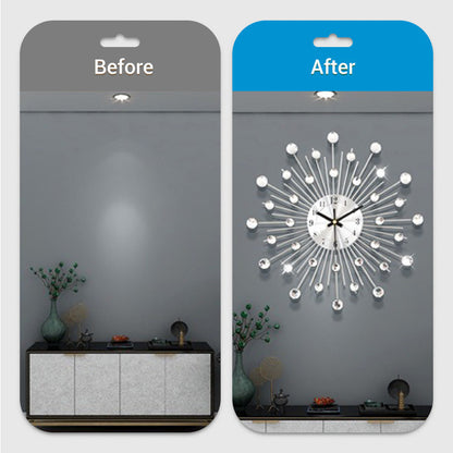 ✨ 62% OFF NOW! 🕰️ Rhinestone Wall Clock – Silent Movement, Sparkling Design & Elegant Home Decor 💎