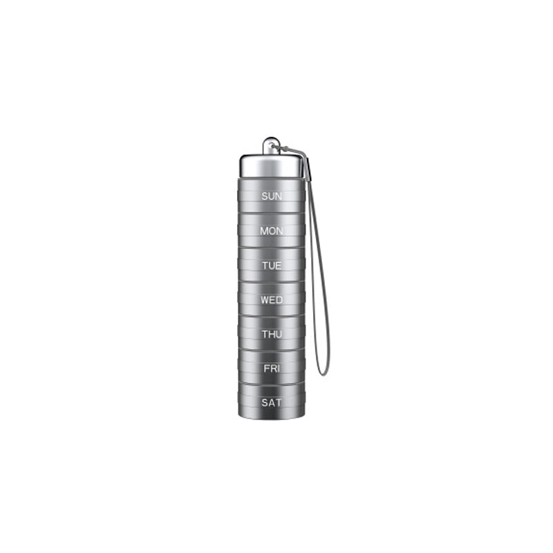 7-Day Waterproof Portable Aluminum Pill Organizer