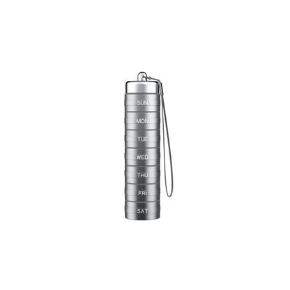 7-Day Waterproof Portable Aluminum Pill Organizer