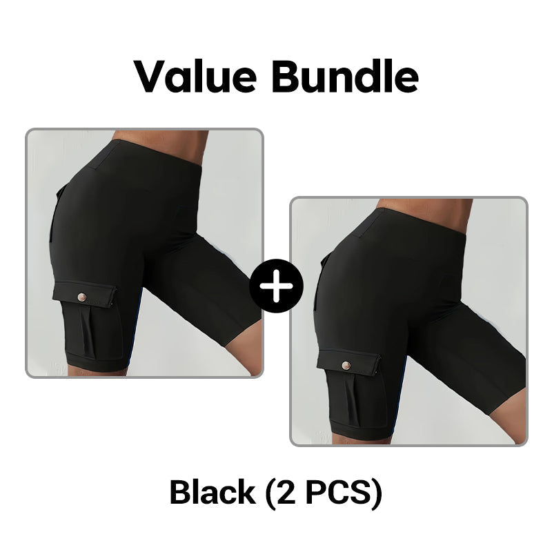 🍑 50% OFF NOW! 🏋️‍♀️ High-Waist Butt-Lifting Athletic Shorts – 4-Way Stretch & Pockets – Squat-Proof & Moisture Wicking 🧘‍♀️
